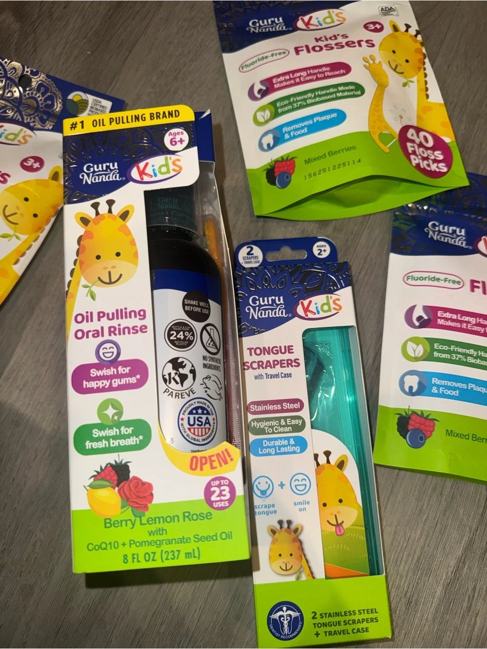 Kids Monster Frens Oral Care Kit - Blue, Purple & Pink